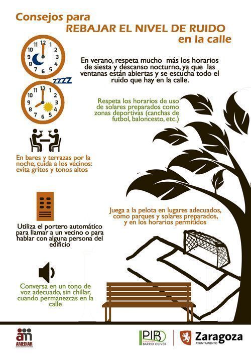 Cartel contra el ruido Oliver 2