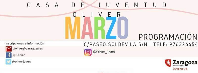 Actividades Casa de Juventud Oliver Marzo 2018