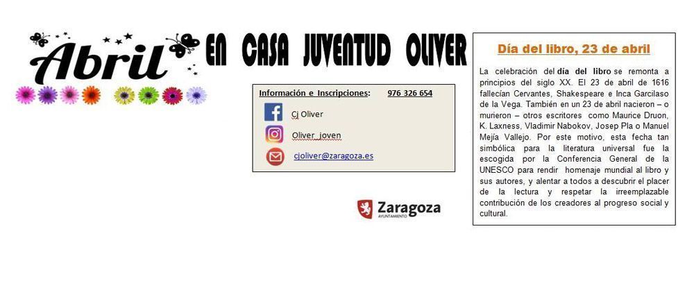 Actividades Caja Juventud Oliver Abril
