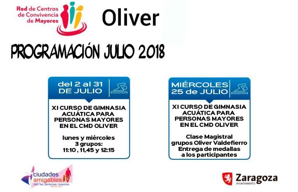 Mayores Oliver: Julio en la piscina