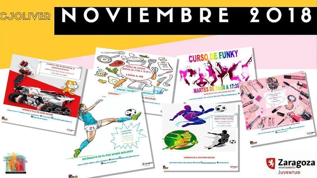 Casa de Juventud Oliver: Actividades noviembre 2018