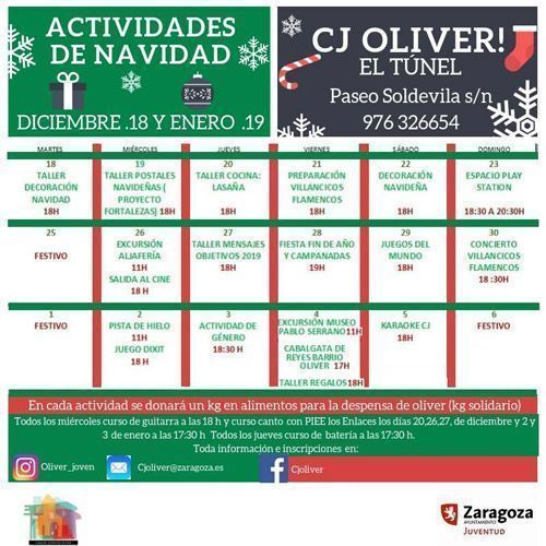 Casa de Juventud Oliver: Actividades Navidad 2018