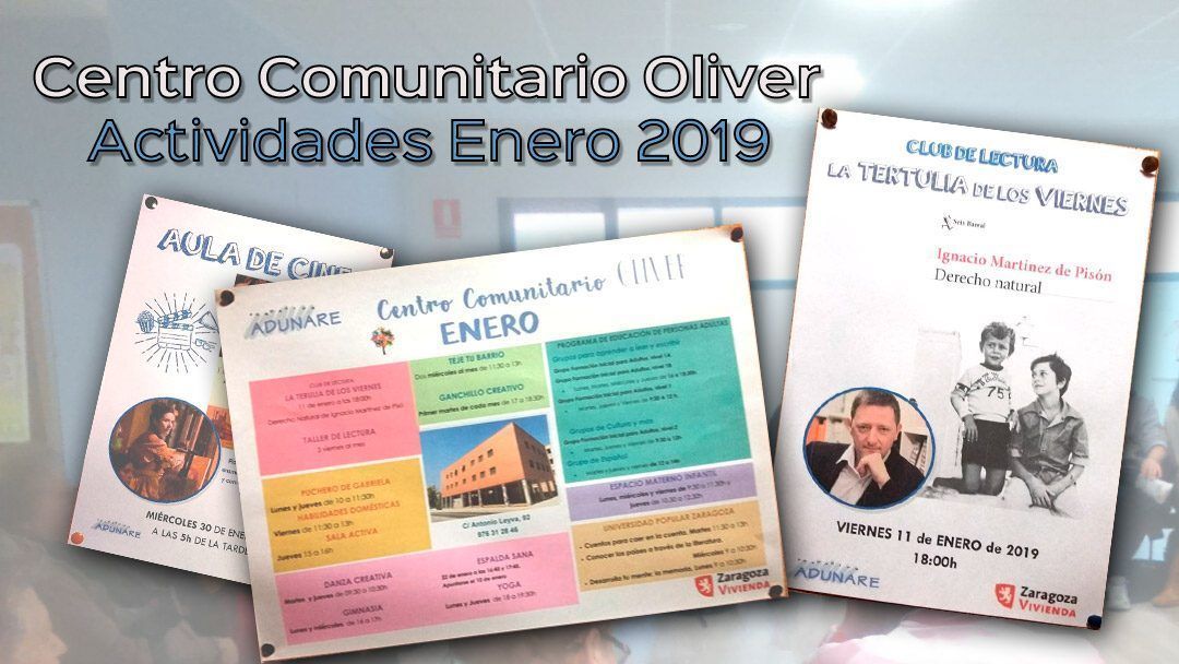 Centro Comunitario Oliver: Actividades enero 2019