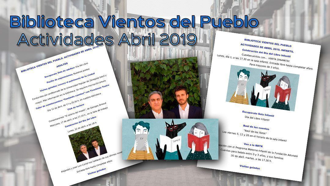 Biblioteca Vientos del Pueblo: Actividades abril 2019