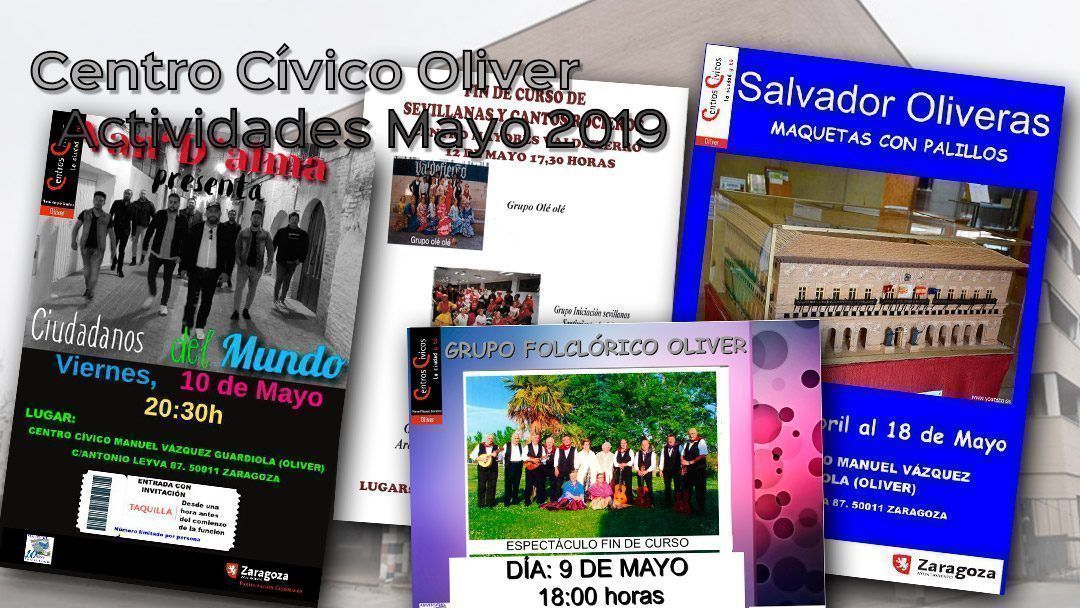 Centro Cívico Oliver Actividades Mayo 2019