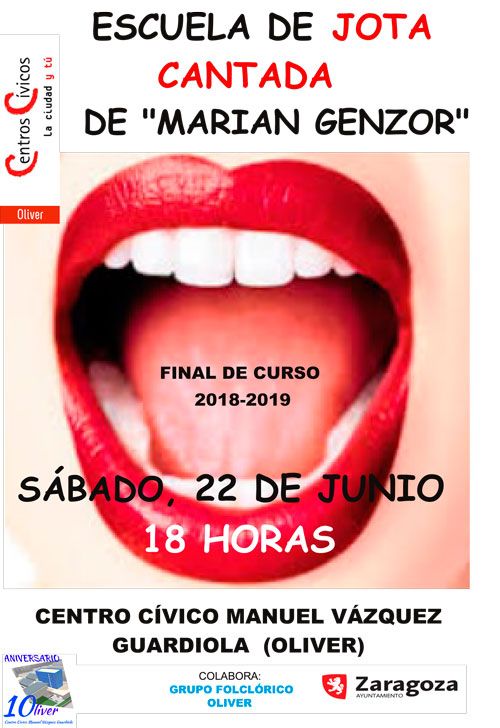 Centro Cívico Oliver: Actividades junio 2019