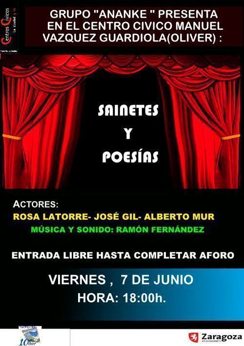 Centro Cívico Oliver: Actividades junio 2019
