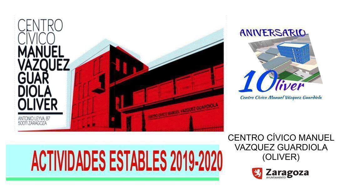 Centro Cívico Oliver: Actividades 2019-2020