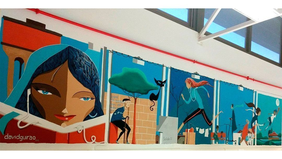 Inauguración del Mural de David Guirao en la Biblioteca «Vientos del Pueblo»