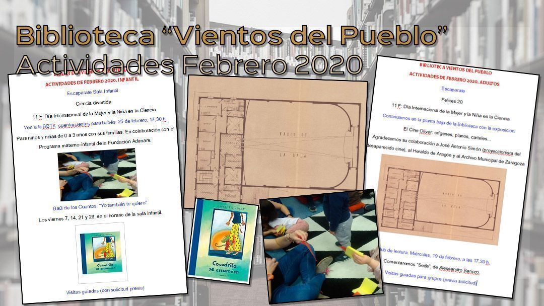 Actividades de Febrero 2020 en la Biblioteca Vientos del Pueblo