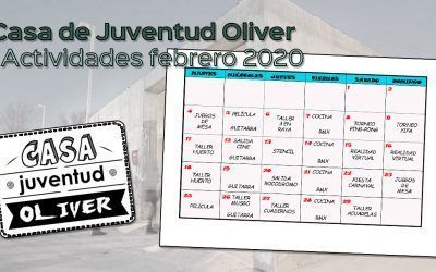 Actividades para febrero de 2020 en la Casa de Juventud Oliver