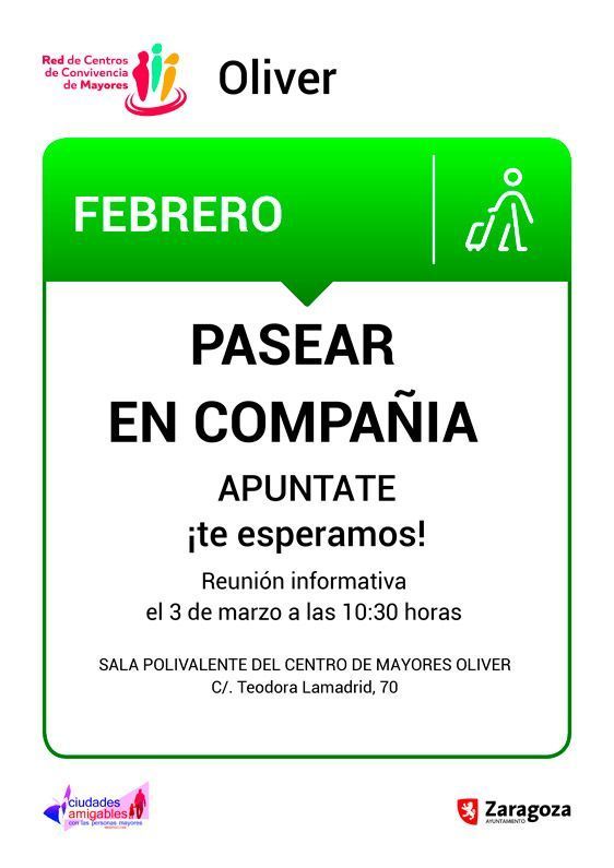 Centro de Mayores Oliver Paseos febrero 2020