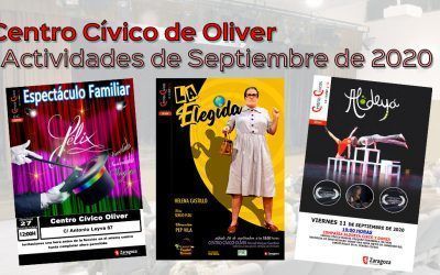 Centro Cívico Oliver: Actividades de septiembre 2020
