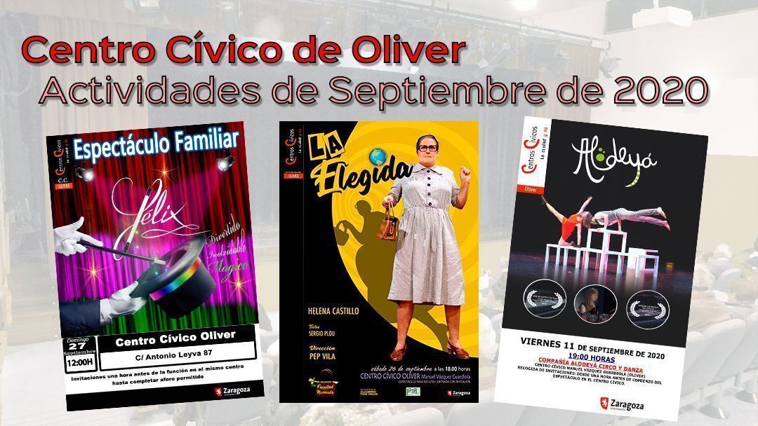 Centro Cívico Oliver: Actividades de septiembre 2020